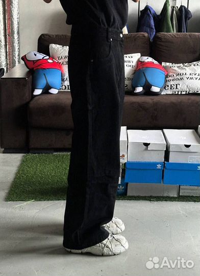 Широкие Джинсы Jaded London Solid Black новые