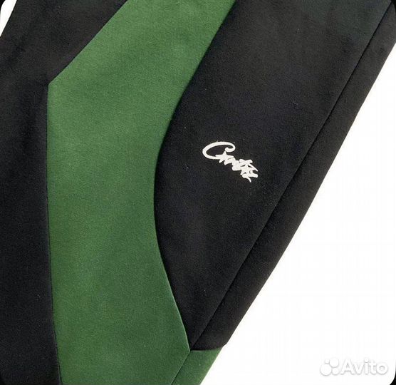 Штаны Corteiz 25 черные с белым