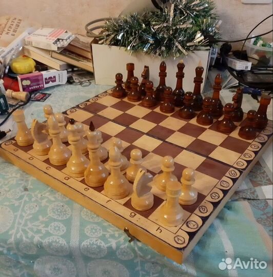 Шахматы и шашки деревянные СССР