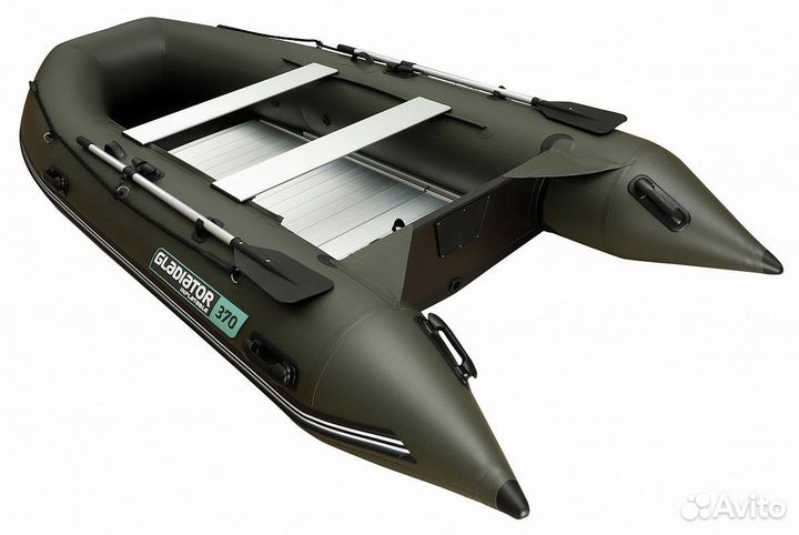 Надувная лодка gladiator C370AL зеленый