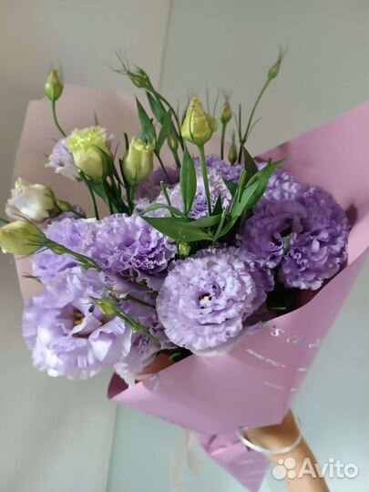 Букет из Эустомы. Супер цвет