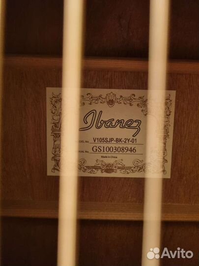 Акустическая гитара Ibanez чёрная + чехол