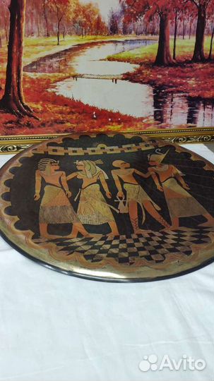 Поднос латунь