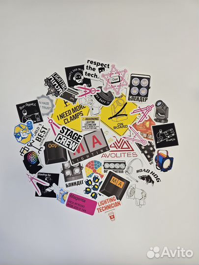 Стикеры/наклейки stage crew. Для работников сцены