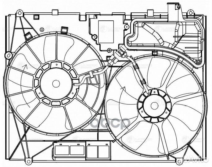 Вентилятор радиатора охлаждения lexus RX II 03