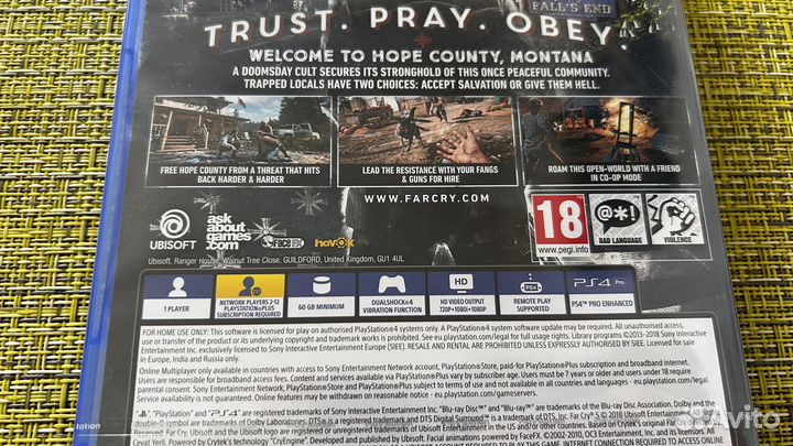 Far cry 5 ps4 Новый диск