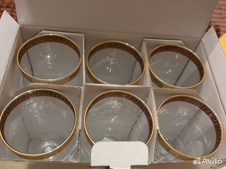 Бокалы для вина 6 штук версаче