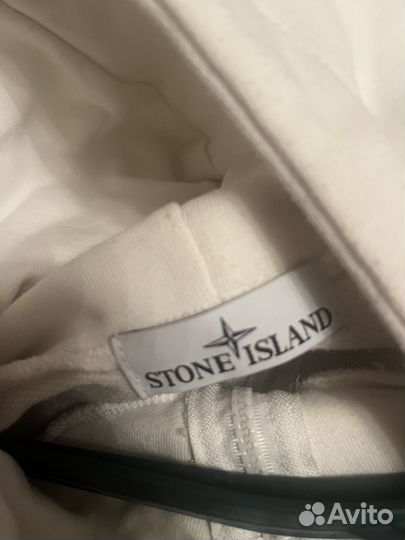Зип худи stone island белая