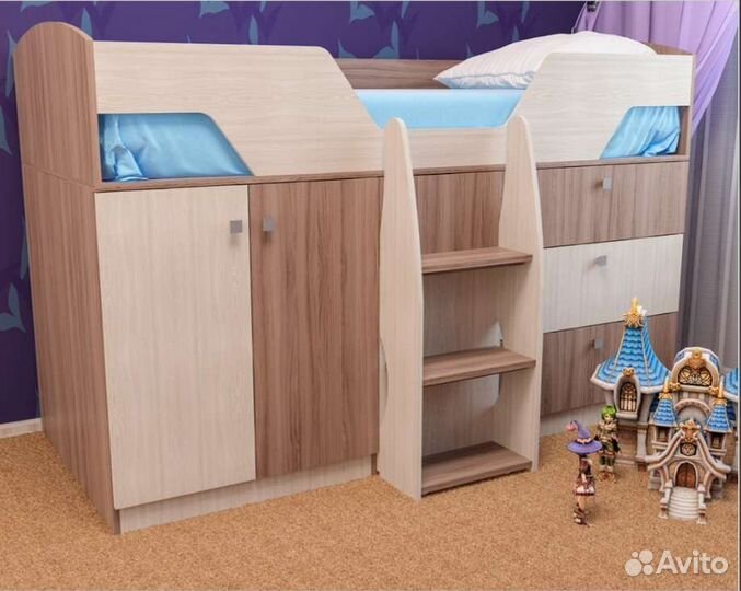 Кровать-чердак детская Лимбо