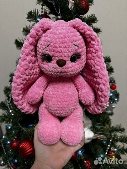 Плюшевый заяц. Амигуруми. Подарок. Ручная работа