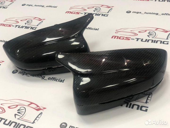 Крышки на зеркала в стиле M5 на BMW G30 Карбон