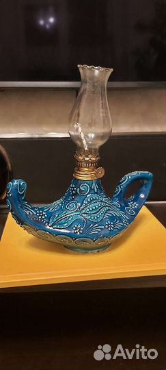 Лампа керамическая керасиновая декор