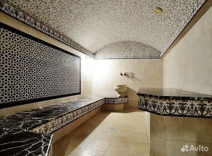 Сауна с бассейном, бильярдом, хамамом