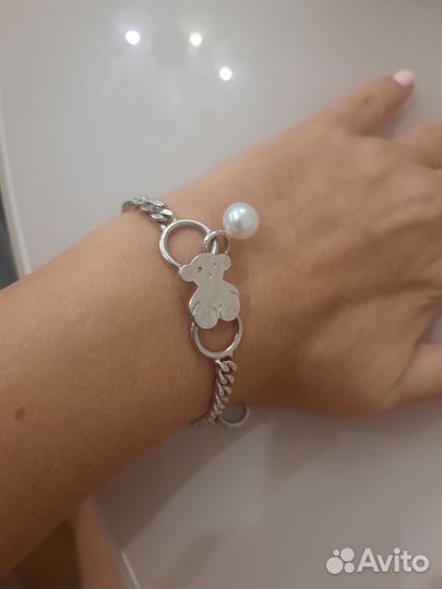 Tous браслет серебро