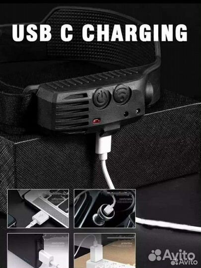 Налобный фонарик с датчиком движения Motion