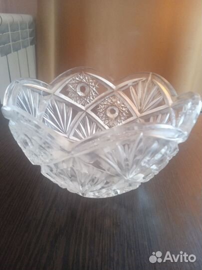 Хрустальная ваза салатницы времён СССР