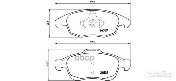 Колодки тормозные citroen berlingo 08/C4 06/P