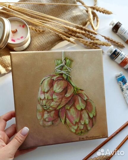 Картина маслом Артишок. Интерьерная картина