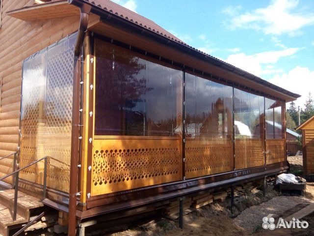 Мягкие окна, рулонные раздвижные для террасы, кафе