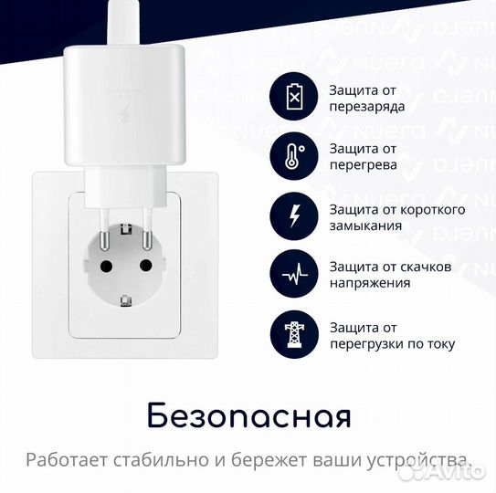 Супер быстрая Samsung: адаптер USB-C, 45W + кабель