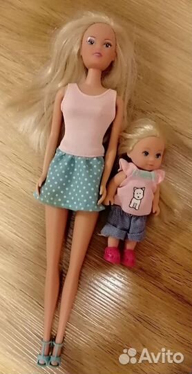 Barbie шкаф и аксессуары + куклы 2шт