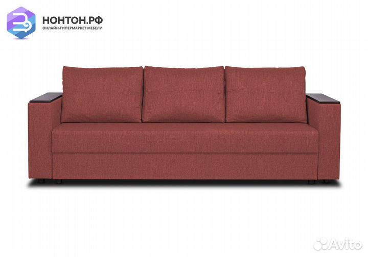 Диван еврокнижка Атланта терракотовый