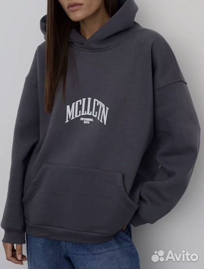 Худи женское мужское унисекс оверсайз с начесом