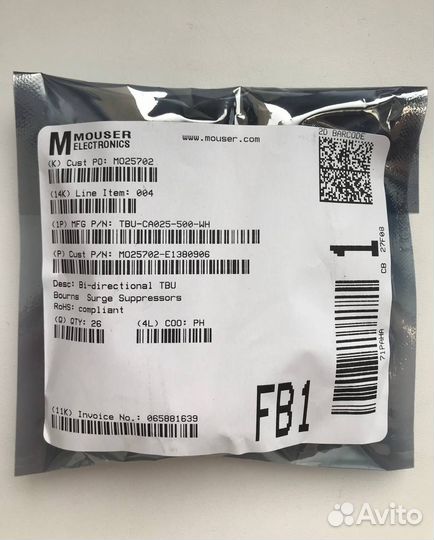 1 шт TBU-CA025-500-WH Подавители выбросов напряжен