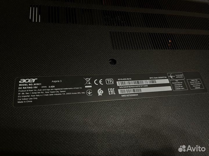 Acer aspire 3 a315 42