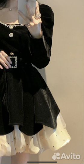 Платье праздничное вечернее бархатное