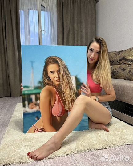 Портрет на холсте в Ростове