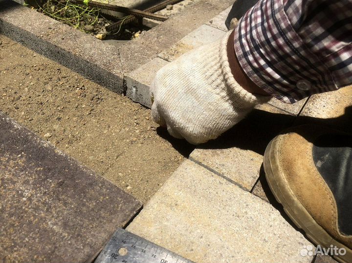 Тротуарная плитка брусчатка от 120 м2