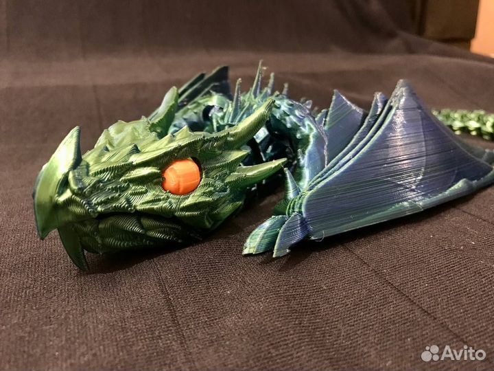 Кусачий дракон на шарнирах, 3D печать