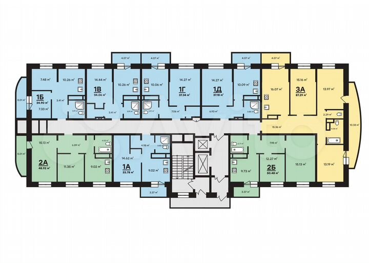 1-к. квартира, 34,1 м², 6/15 эт.