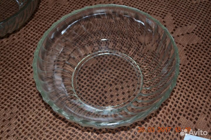 Салатники и вазочки для варенья, стекло из СССР