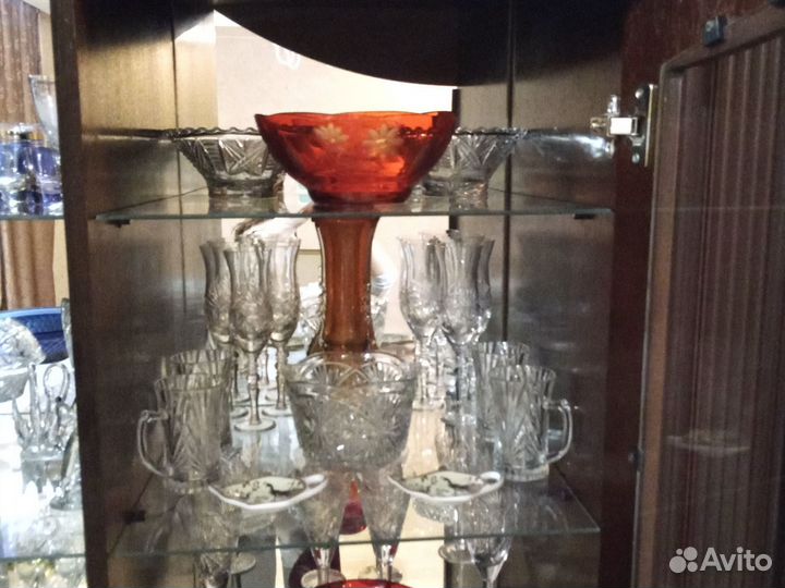 Вазы красное стекло