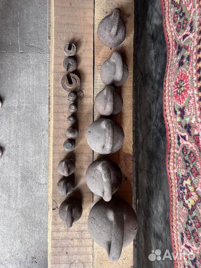 Гири фунтовые старинные весовые