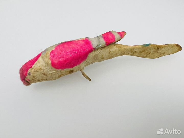 Ватная ёлочная игрушка Птичка СССР