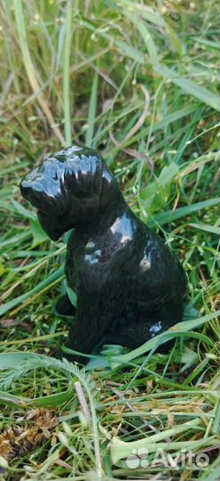 Чёрный терьер фарфоровая статуэтка афз