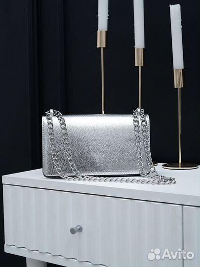 Сумка клатч женская на цепочке с дефектом