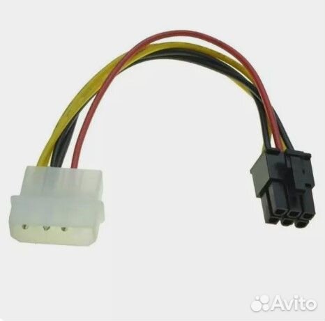 Переходник с Molex на 2шт SATA на 6-pin 8-pin