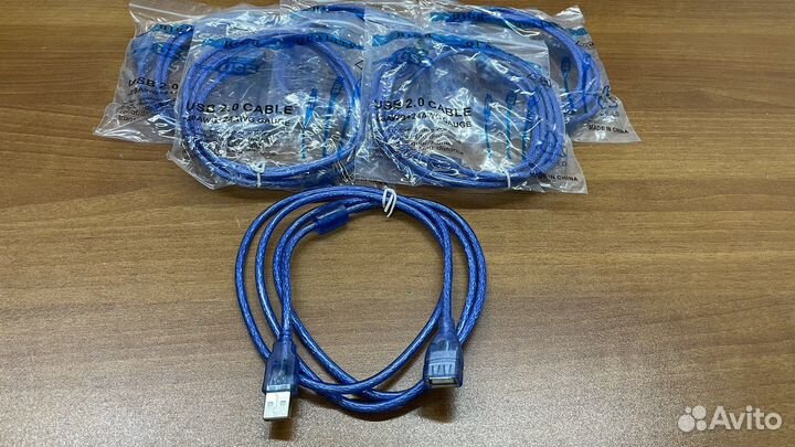 От 30шт новый кабель удлинитель USB2.0 1.5m ма-па