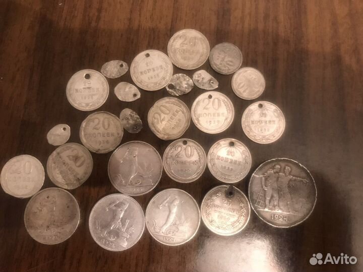 Серебряные монеты ломом