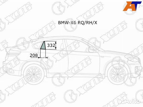 Стекло форточки BMW X6, BMW X6 E71 08-14