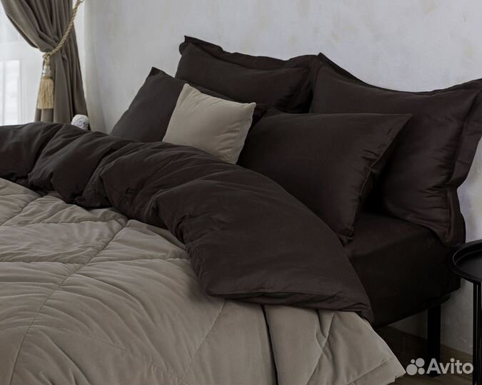 Покрывало Богема кофе на кровать