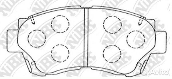 Комплект тормозных колодок PN1228 nibk