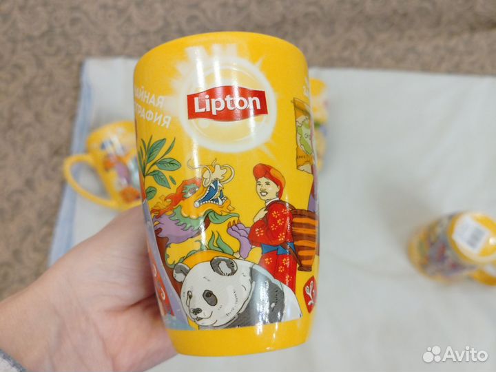 Кружка Липтон жёлтая