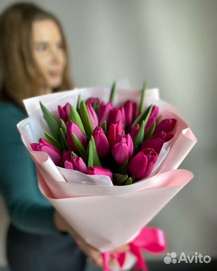 Цветы, тюльпаны на 8 марта, букет 8 марта