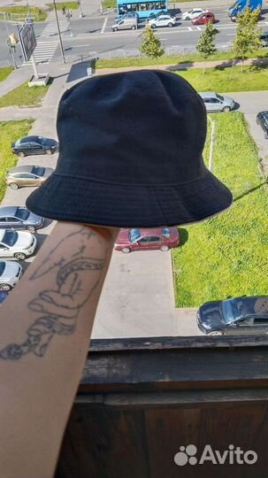 Панама мужская белая и черная)