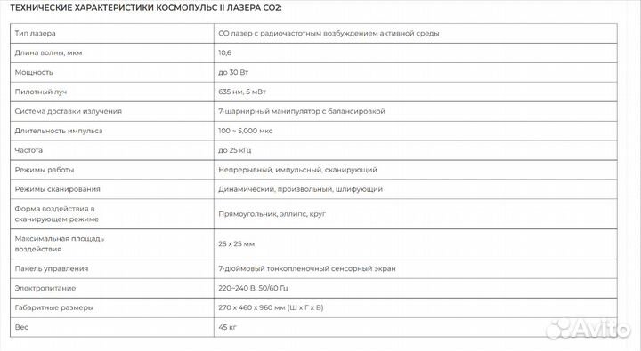 Корейский фракционный лазер co2 Космопульс II